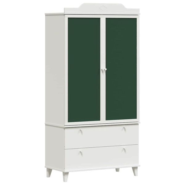 vidaXL Kr&eacute;t&aacute;val &Iacute;rt Dresser ROROS Feh&eacute;r 90 x 45 x 180 cm Faanyag