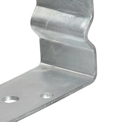 vidaXL 6 db ezüstszínű horganyzott acél kerítéshorgony 10 x 6 x 15 cm