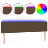 vidaXL s&ouml;t&eacute;tbarna sz&ouml;vet LED-es fejt&aacute;mla 200x5x78/88 cm