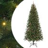 vidaXL Mű kar&aacute;csonyfa 300 LED-del &aacute;llv&aacute;nnyal Z&ouml;ld 240 cm PE &eacute;s PVC