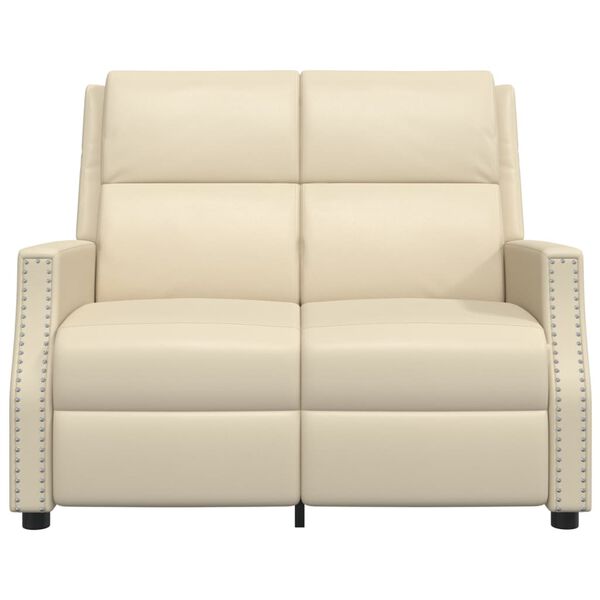 vidaXL 2 szem&eacute;lyes fekete műbőr d&ouml;nthető massz&aacute;zsfotel