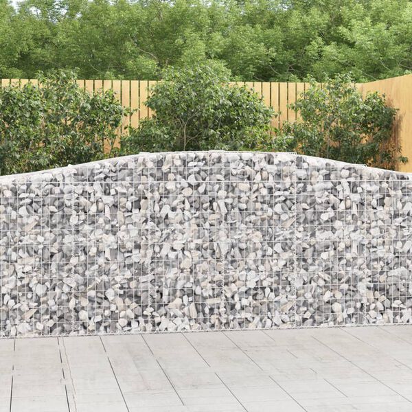 vidaXL 15 db &iacute;ves horganyzott vas gabion kos&aacute;r 400x50x100/120 cm