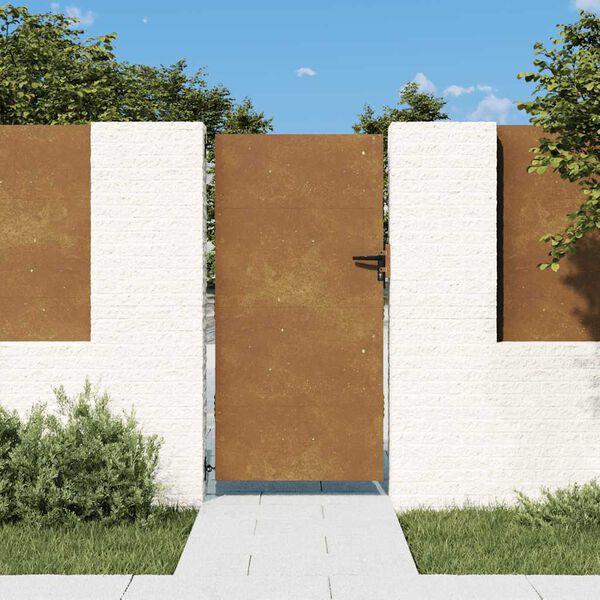vidaXL corten ac&eacute;l kerti kapu 85 x 200 cm