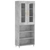 vidaXL betonsz&uuml;rke szerelt fa magasszekr&eacute;ny 69,5 x 34 x 180 cm