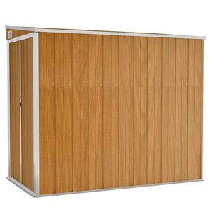 vidaXL barna ac&eacute;l falhoz erős&iacute;thető kerti f&eacute;szer 118 x 194 x 178 cm