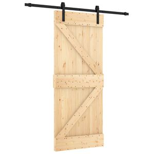 vidaXL Cs&uacute;sz&oacute; ajt&oacute; 85 x 210 cm Szil&aacute;rd Fenyőfa (Nem Kezelt)
