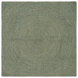 vidaXL Ter&uuml;letszőnyegek Olajz&ouml;ld 160 x 160 cm Juta