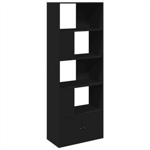 vidaXL fekete szerelt fa k&ouml;nyvszekr&eacute;ny 70 x 36 x 189 cm