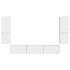 vidaXL TV szekr&eacute;ny garnit&uacute;ra 4 pcs Magas F&eacute;nyű Feh&eacute;r Faanyag