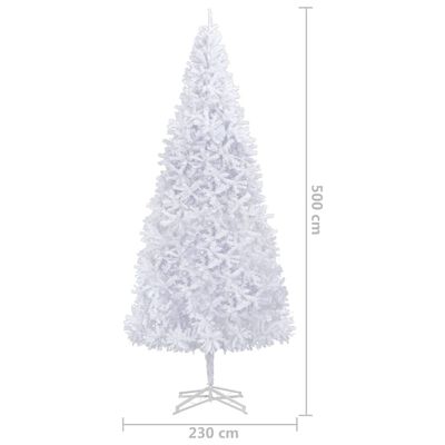 vidaXL fehér megvilágított műkarácsonyfa gömb szettel 500 cm