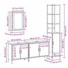 vidaXL F&uuml;rdőszoba b&uacute;tor szett polcokkal t&aacute;rol&oacute;val 4 pcs Barna Faanyag