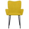 vidaXL 2 db sárga bársony étkezőszék