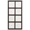 vidaXL barna &eacute;s feh&eacute;r k&eacute;zzel faragott fali panel MDF 40 x 80 x 1,5 cm