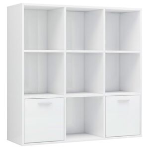 vidaXL magasf&eacute;nyű feh&eacute;r szerelt fa k&ouml;nyvszekr&eacute;ny 98 x 30 x 98 cm