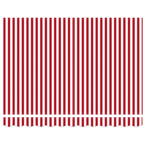 vidaXL Beh&uacute;zhat&oacute; napellenző Piros &eacute;s Feh&eacute;r 300 x 250 cm