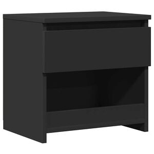 vidaXL fekete szerelt fa &eacute;jjeliszekr&eacute;ny 40 x 30 x 39 cm