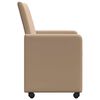 vidaXL Kerekes Étkező Székek 2 pcs Cappuccino 57 x 66 x 94 cm Műbőr