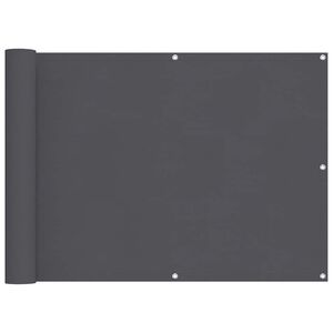 vidaXL 75x600 cm antracit Oxford sz&ouml;vetű erk&eacute;ly ablak s&ouml;t&eacute;t&iacute;tő