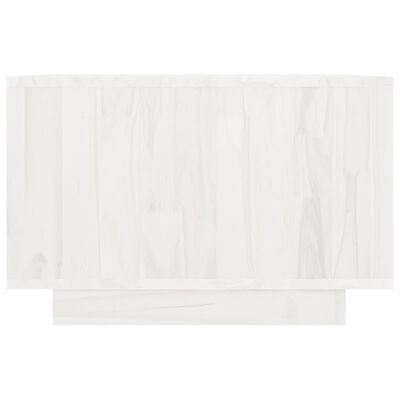 vidaXL fehér tömör fenyőfa dohányzóasztal 50 x 50 x 33,5 cm