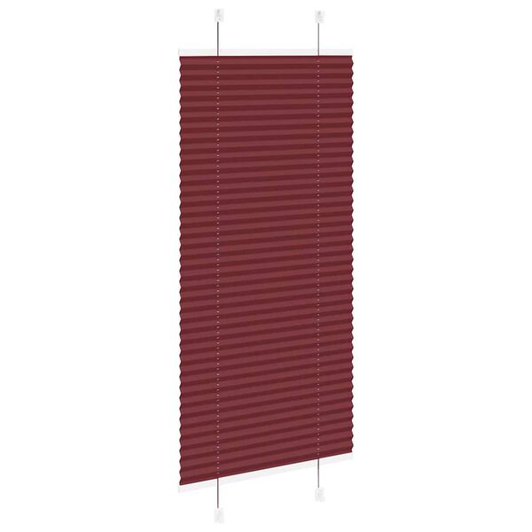 vidaXL plisz&iacute;rozott redőny Bordeaux piros 60x150 cm Sz&ouml;vetsz&eacute;less&eacute;g
