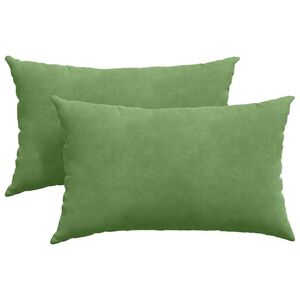 vidaXL Kanap&eacute; p&aacute;rn&aacute;k 2 pcs Vil&aacute;gos z&ouml;ld 50 x 30 cm B&aacute;rsonyos sz&ouml;vet