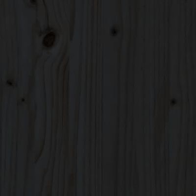vidaXL fekete tömör fa ágykeret 160x200 cm