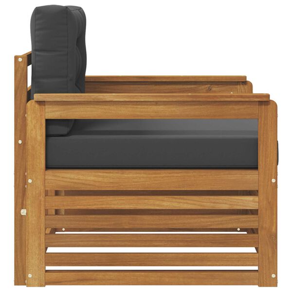 vidaXL K&uuml;lt&eacute;ri kanap&eacute; szett T&ouml;m&ouml;r ak&aacute;cfa &eacute;s poli&eacute;szter Term&eacute;szetes