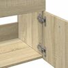 vidaXL 2 r&eacute;szes sonoma t&ouml;lgysz&iacute;nű szerelt fa f&uuml;rdőszobai b&uacute;torszett