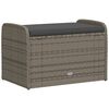 vidaXL sz&uuml;rke polyrattan t&aacute;rol&oacute;pad p&aacute;rn&aacute;val 80 x 51 x 52 cm