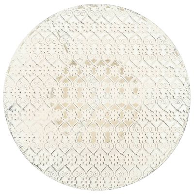 vidaXL vintage stílusú fehér kör alakú fém bisztróasztal 40 x 70 cm