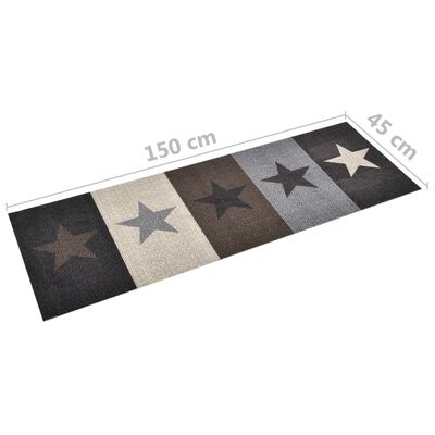 vidaXL csillagmintás mosható konyhai szőnyeg 45 x 150 cm