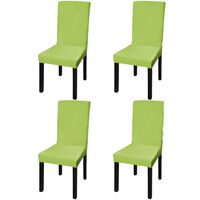 vidaXL 4 db zöld szabott nyújtható székszoknya