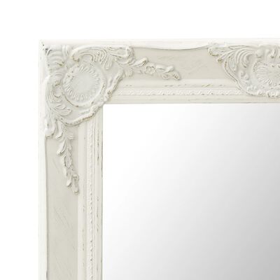 vidaXL fehér barokk stílusú fali tükör 50 x 80 cm