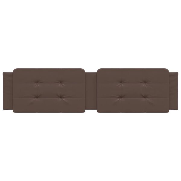 vidaXL barna műbőr fejt&aacute;mla p&aacute;rna Zadar 200 cm