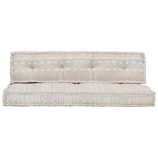 vidaXL vil&aacute;gosbarna foltvarrott sz&ouml;vet raklapkanap&eacute;-p&aacute;rna