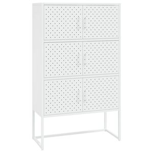 vidaXL feh&eacute;r ac&eacute;l magasszekr&eacute;ny 80 x 35 x 135 cm