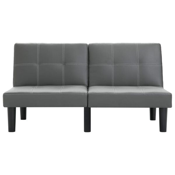 vidaXL kétszemélyes szürke műbőr kanapé