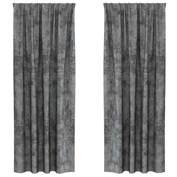 vidaXL B&aacute;rsonyf&uuml;gg&ouml;ny&ouml;k f&uuml;gg&ouml;ny&ouml;kkel 2 pcs Sz&uuml;rke 245 x 140 cm B&aacute;rsony