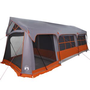 vidaXL Csal&aacute;di S&aacute;tor Sz&uuml;rke &eacute;s narancs 620 x 322 x 240 cm Poli&eacute;szter