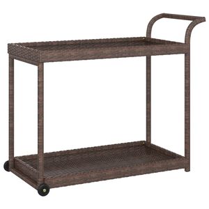 vidaXL barna polyrattan b&aacute;rkocsi 100 x 45 x 83 cm