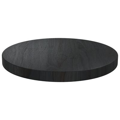 vidaXL fekete tömör fenyőfa asztallap Ø30 x 2,5 cm