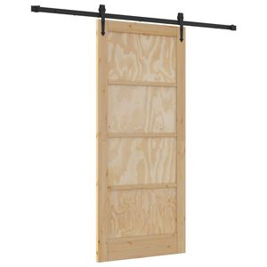 vidaXL Cs&uacute;sz&oacute; ajt&oacute; ORKDAL Term&eacute;szetes &eacute;s Fekete 86 x 198,5 cm