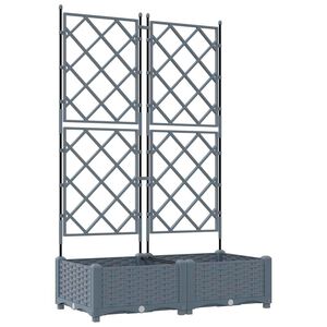 vidaXL Kerti cser&eacute;p 2 pcs Vil&aacute;gossz&uuml;rke 80 x 40 x 125,5 cm Műanyag