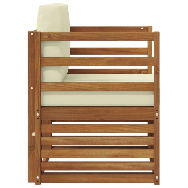 vidaXL K&uuml;lt&eacute;ri kanap&eacute; szett T&ouml;m&ouml;r ak&aacute;cfa &eacute;s poli&eacute;szter Term&eacute;szetes