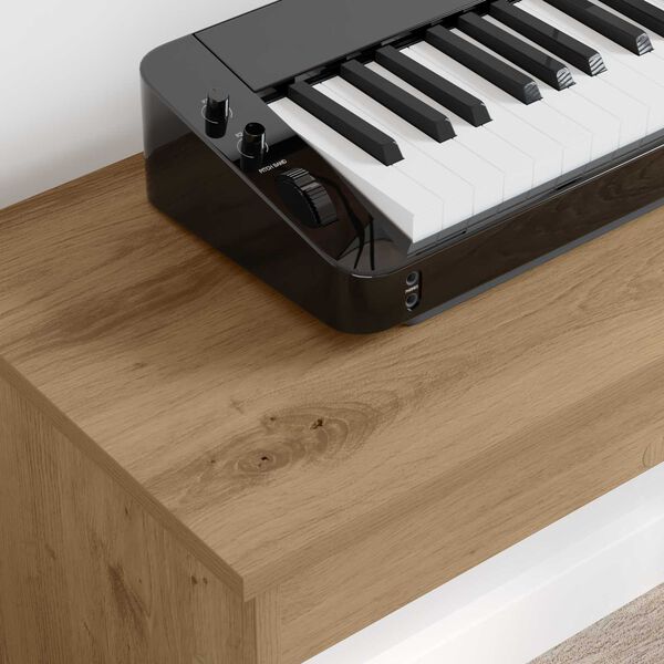 vidaXL Billentyű&aacute;llv&aacute;ny Artisan t&ouml;lgy 120 x 32 x 64 cm Faanyag