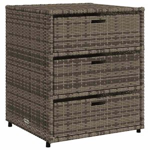 vidaXL sz&uuml;rke polyrattan kerti t&aacute;rol&oacute;szekr&eacute;ny 55 x 59 x 69 cm