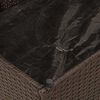 vidaXL összecsukható napozóágy párnával és tárolóval barna polyrattan