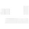 vidaXL TV falit kabinet szett 4 pcs Magas F&eacute;nyű Feh&eacute;r Faanyag