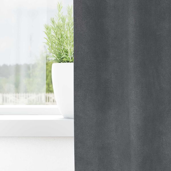 vidaXL Sötétítő függönyök 2 pcs Világosszürke 140 x 175 cm Bársony