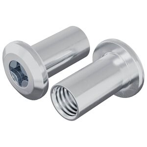 vidaXL Z&aacute;r&oacute; Anya 2 pcs Nikkel M6 x 15 mm Ac&eacute;l